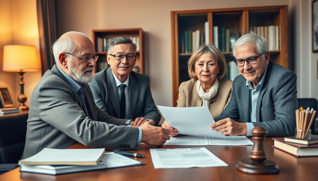 Senior legal team and family support